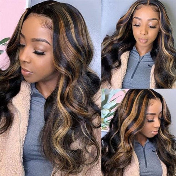 Grade 10A Rich Brown Color #30B Body Wave Pre Plucked Middle Lace Part –  Queen Hair Inc