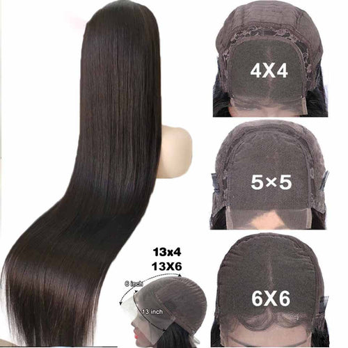 Queen Hair Inc Wholesale 10A Lace Frontal Wigs Straight Brown Lace 150/180 Density 100% Human Hair