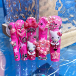 Queen Hair Inc kitty charms press on nails