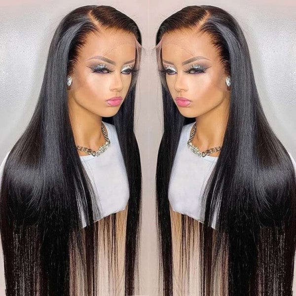 Queen Hair Inc Queenhair 13x4 Lace Frontal Wigs Human Hair Straight Wigs Lace Front Natural Color Pre Plucked 180% 250% Density
