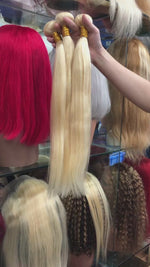 3/4bundles 613 Blonde Hair Weave 12-30inch Straight Virgin Human Hair