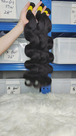 10A Human Hair Bundles Hair Weave 10-30 Inch Straight Virgin Hair - 4 Texture #1b Color