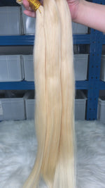 613 Blonde Hair Weave Bundles 12-30 Inch Virgin Hair 1 Bundle - Straight Blonde Color