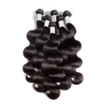 Queen Hair 9A 4 Bundles Remy Hair - 3 Texture #1b