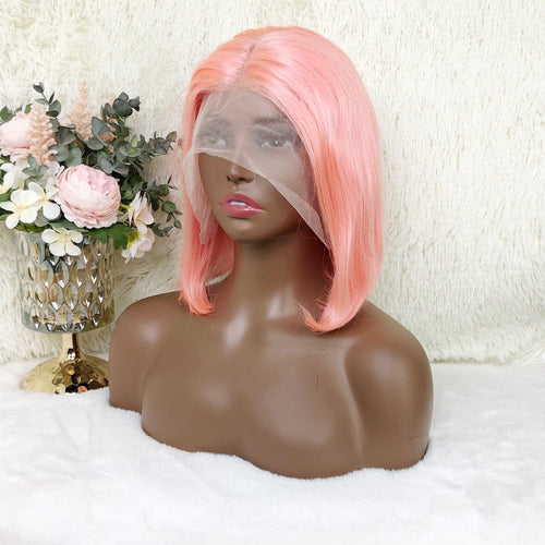 Queen Hair Inc Colored Bob Wig Human Hair Wigs Pink