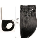Queen Hair Inc Clip-in 120G Straight Human Hair Extensions 8 Piece Mixed Color Brown Clip ins Hair 14"-24"