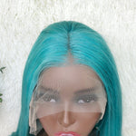 Queen Hair Inc Colored Bob Wig Human Hair Wigs Lake Blue