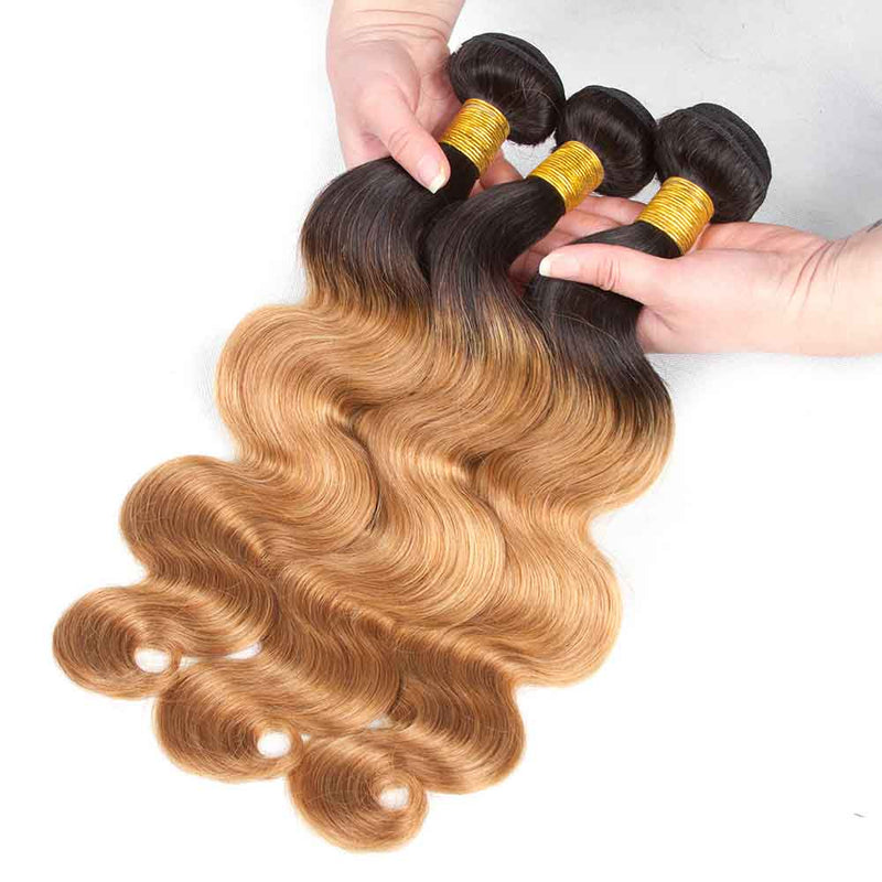 Queen Hair Inc Wholesales 10A+ 1b/27# Color Bundles Deal Body Wave