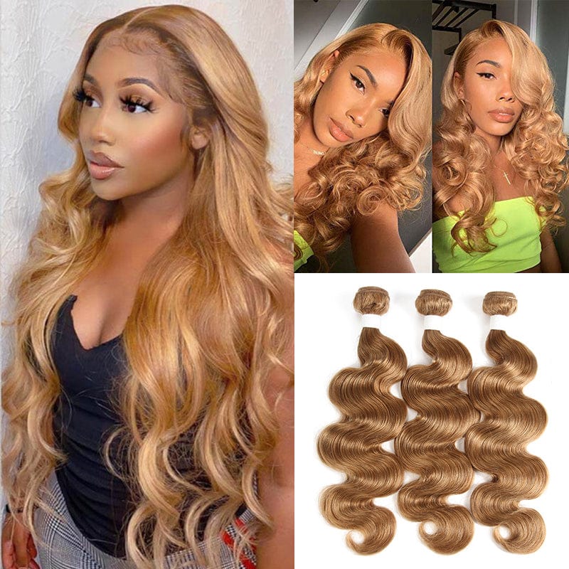 Queen Hair Inc Wholesales 10A+ 27# Honey Blonde Color Bundles Deal Straight