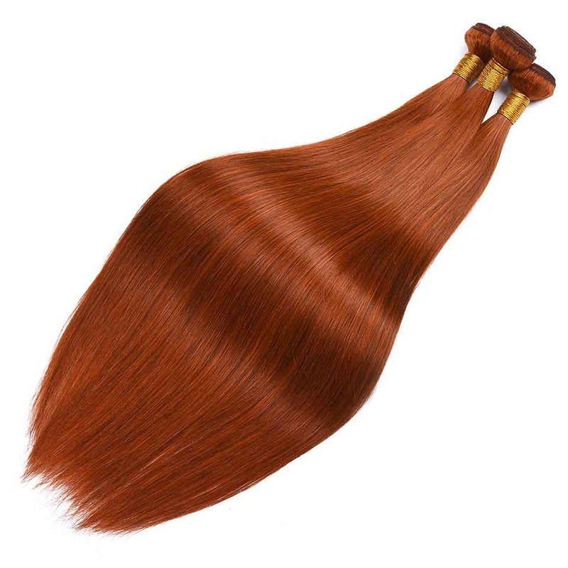 Queen Hair Inc Wholesales 10A+ 350# Ginger Color Bundles Deal Straight