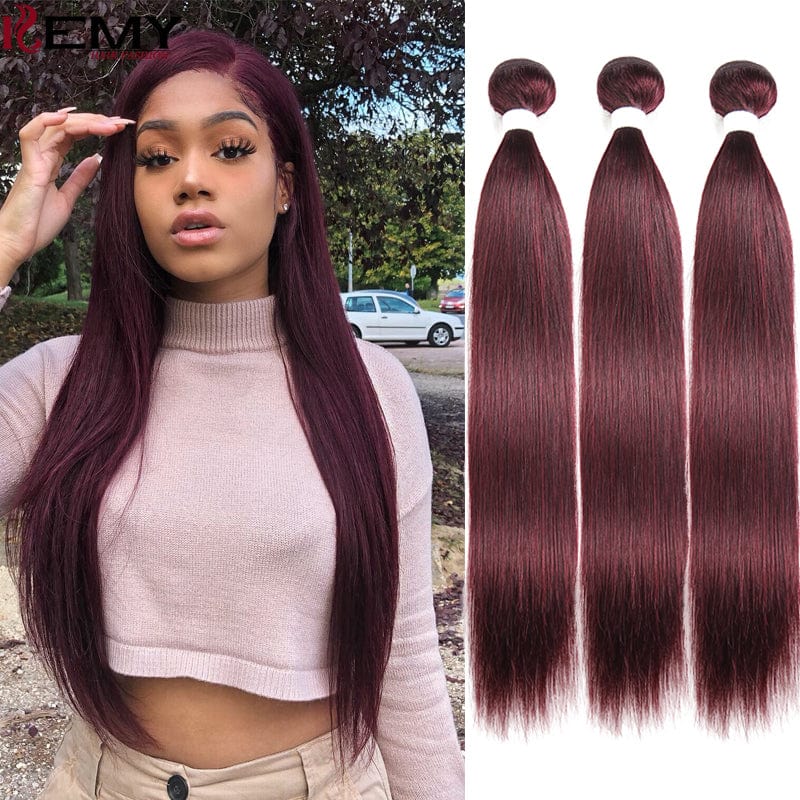 Queen Hair Inc Wholesales 10A+ 99J# Color Bundles Deal Straight