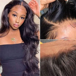 Queen Hair Inc 10a+ 200 Density Virgin Hair 13x4 Body Wave Human Hair Lace Front Wigs