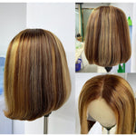 Queen Hair Inc Offline VIP 150% Bob Wig Straight #1B 613 Blonde Color P4/27