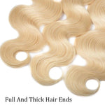 Queen Hair Inc Wholesale 10A 3/4bundles 613 Blonde Hair Weave 12-30inch Body wave Virgin Human Hair
