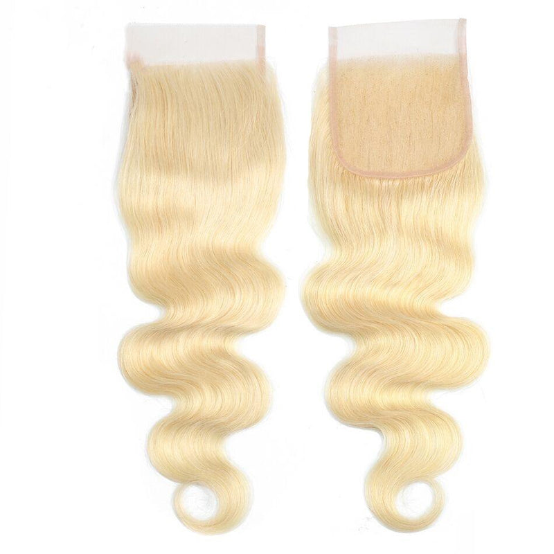 Queen Hair Inc Wholesale 4x4 Lace Closure #613 Blonde Color Free Part Body wave