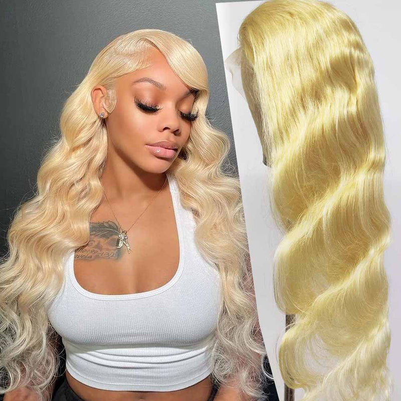 Queen Hair Inc Queenhairinc Blonde Lace Front Wig Straight Human Hair Wigs 613# 13x4 Colored Wigs 180 Density