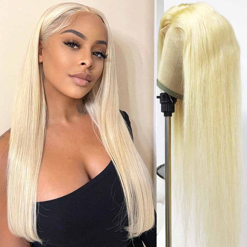 Queen Hair Inc Queenhairinc Blonde Lace Front Wig Straight Human Hair Wigs 613# 13x4 Colored Wigs 180 Density