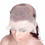 Queen Hair Inc Queenhairinc Burgundy Lace Front Wig 99J Human Hair Wig Deep Wave 13x4 Colored Wigs 180 Density
