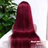 Queen Hair Inc Queenhairinc Burgundy Lace Front Wig 99J Human Hair Wig Straight 13x4 Colored Wigs 180 Density