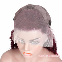 Queen Hair Inc Queenhairinc Burgundy Lace Front Wig 99J Human Hair Wig Straight 13x4 Colored Wigs 180 Density