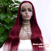 Queen Hair Inc Queenhairinc Burgundy Lace Front Wig 99J Human Hair Wig Straight 13x4 Colored Wigs 180 Density