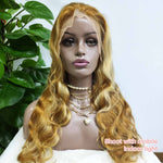 Queen Hair Inc Queenhairinc P30/613 Human Hair Wigs Highlight Colored Lace Front Wig Body Wave 180 Density