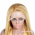 Queen Hair Inc Queenhairinc P30/613 Human Hair Wigs Highlight Colored Lace Front Wig Straight 180 Density