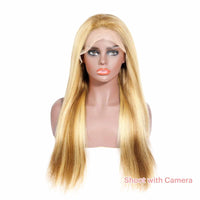 Queen Hair Inc Queenhairinc P30/613 Human Hair Wigs Highlight Colored Lace Front Wig Straight 180 Density