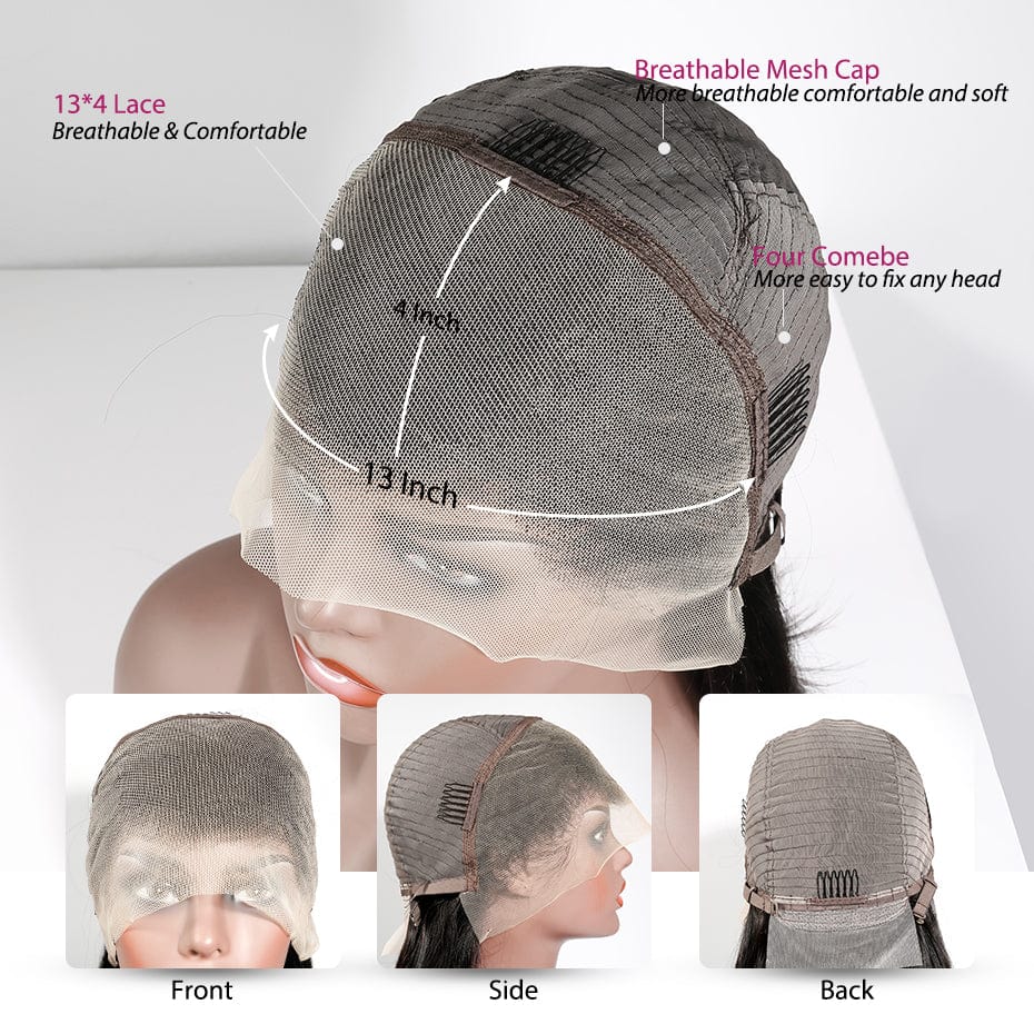 Queen Hair Inc Queenhairinc P30/613 Human Hair Wigs Highlight Colored Lace Front Wig Straight 180 Density