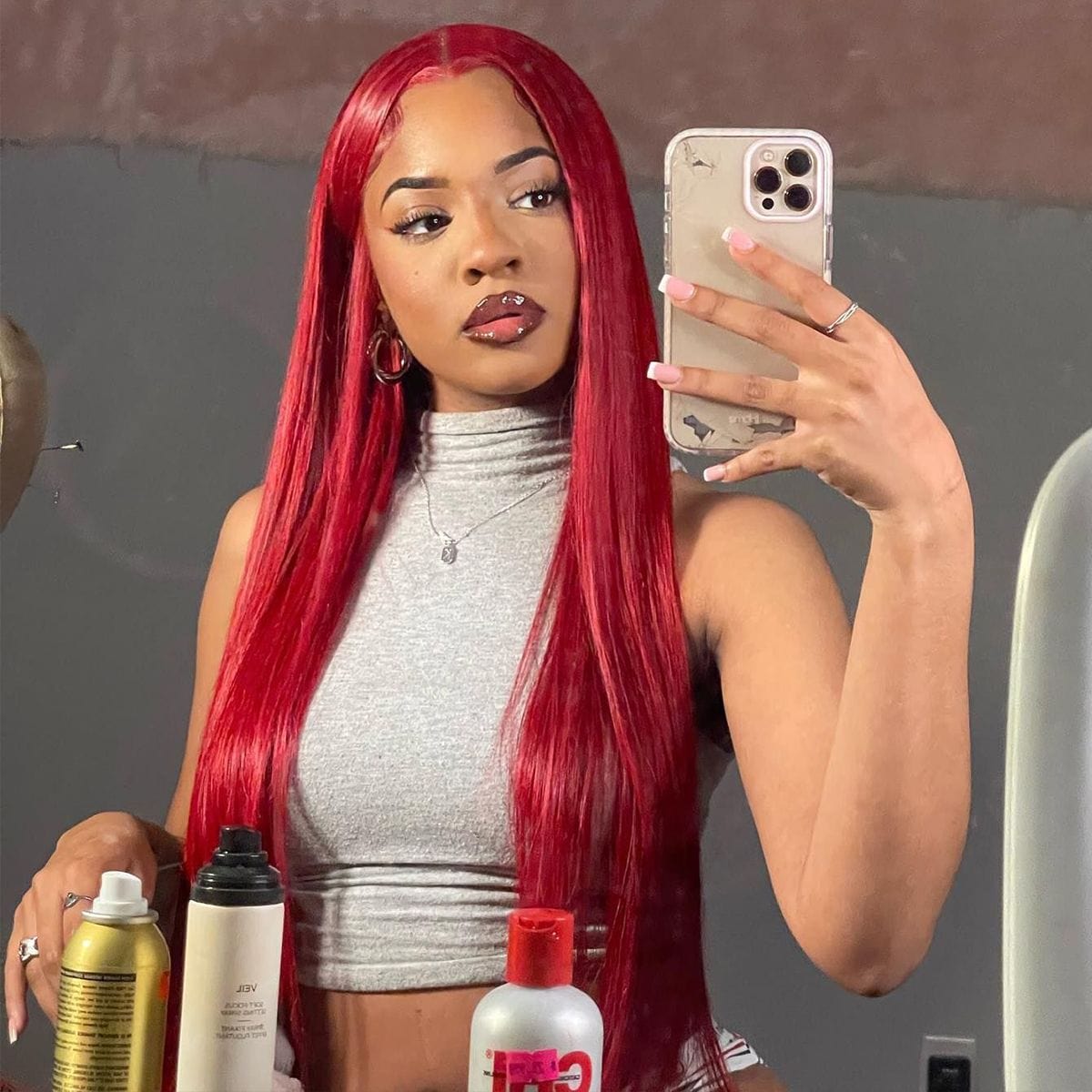 Queen Hair Inc Queenhairinc Red Lace Front Wig Human Hair Wig Straight Body Wave Deep Wave 13x4 Colored Wigs 180 Density