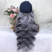 Queen Hair Inc Queenhairinc Silver Gray Human Hair Wigs Silver Blonde Colored Lace Front Wig Body Wave 180 Density
