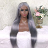 Queen Hair Inc Queenhairinc Silver Gray Human Hair Wigs Silver Blonde Colored Lace Front Wig Straight Body Wave 180 Density