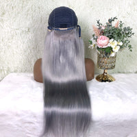Queen Hair Inc Queenhairinc Silver Gray Human Hair Wigs Silver Blonde Colored Lace Front Wig Straight Body Wave 180 Density