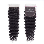 Queen Hair Inc 5x5 Lace Closure Free Part Deep wave 100% Human Hair