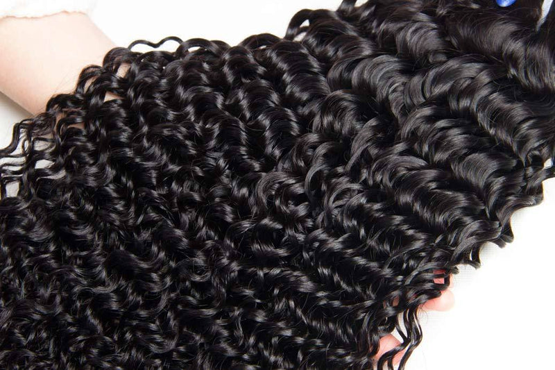 Queen Hair Inc Grade 8A+ 4bundles Deep wave No Tange No Shedding 100% Human hair - draft