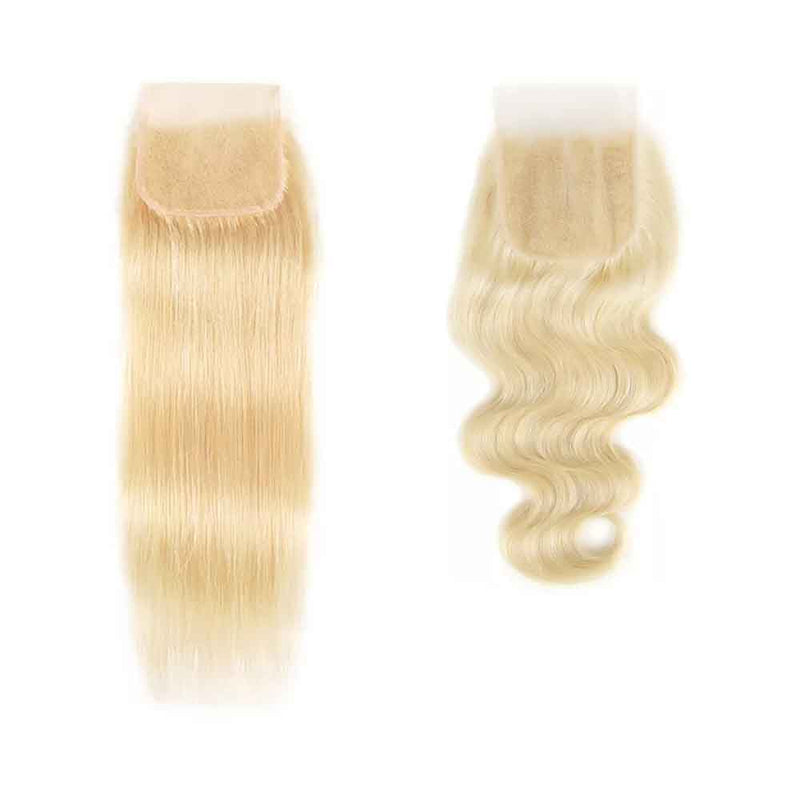 Queen Hair Inc Offline VIP 4x4 Lace Closure #613 Blonde Color Free Part