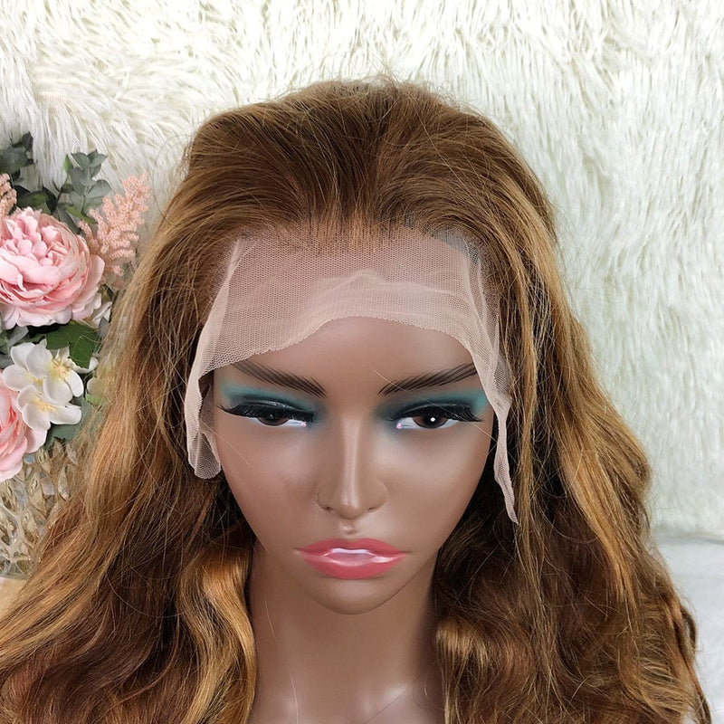 Queen Hair Inc Grade 10A 150% P4/27 Honey Blonde Body Wave/Straight 13x4 Lace Frontal Wig