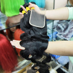Queen Hair Inc 10A 3 Remy Hair bundles + 4X4 Lace Closure Body Wave #1b 🛫