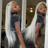 Queen Hair Inc Queenhairinc Silver Gray Human Hair Wigs Silver Blonde Colored Lace Front Wig Straight Body Wave Style