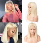Queen Hair Inc Wholesale 10a+ Virgin Hair #613 Bob Wigs 13*4 Lace frontal wig Blonde hair 100% Human Hair