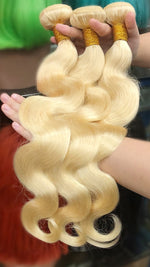 Queen Hair Inc 3/4bundles 613 Blonde Hair Weave 12-30inch Body wave Virgin Human Hair