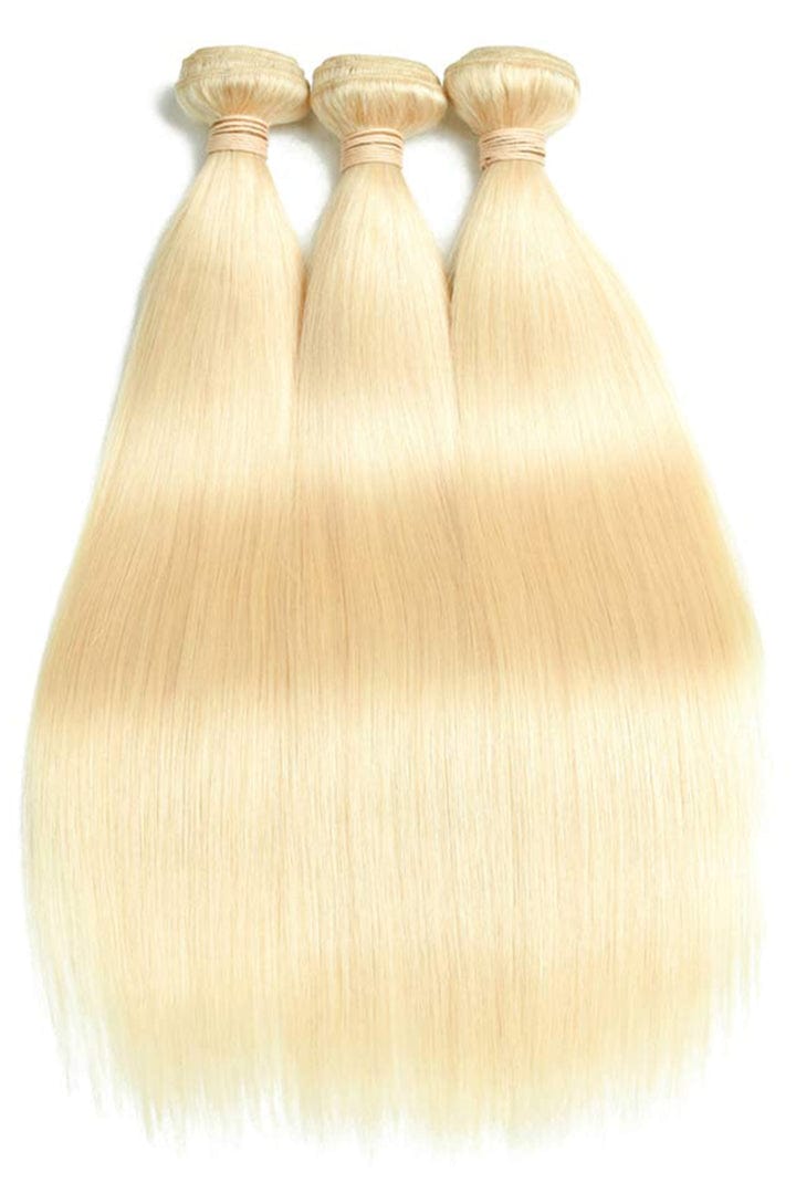 Queen Hair Inc 3/4bundles 613 Blonde Hair Weave 12-30inch Straight Virgin Human Hair