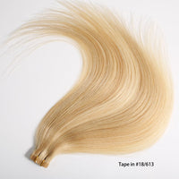 Queen Hair Inc Tape-in 70G 120G Straight Human Hair Extensions Natural Seamless Skin Weft Mixed Color Blonde Hair 16"-22"