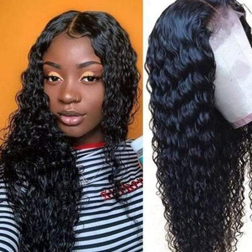 Queen Hair Inc 10a+ 150% 13x4 Lace Frontal Wig Water Wave #1B 🛫