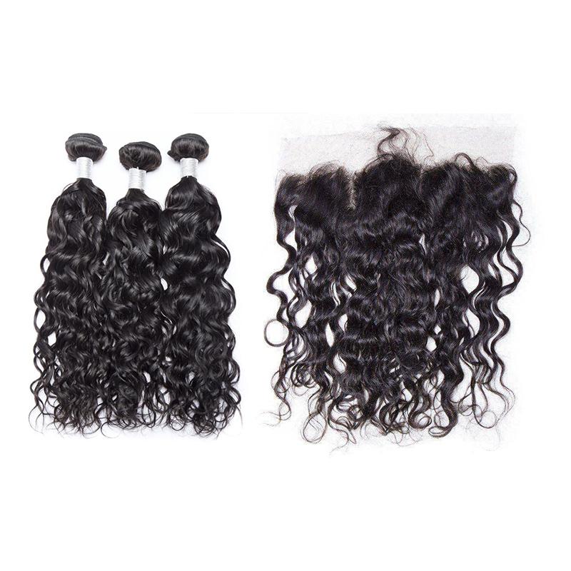 Queen Hair Inc 9A 2/3 Bundles + 13x4 Lace Frontal Water Wave 🛫