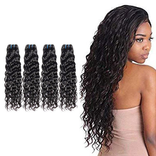 Queen Hair Inc Grade 8A+ 4bundles Water wave No Tange No Shedding 100% Human hair 🛫