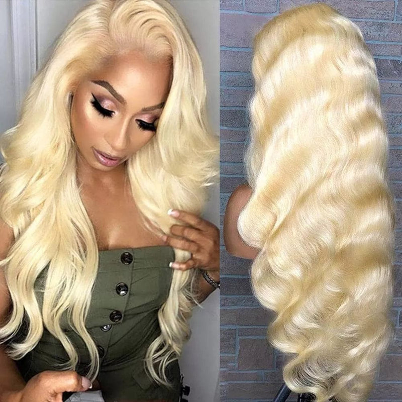 Queen Hair Inc Wholesale 10A Blonde 13x4 Lace Frontal Wig 180% Deep Wave #613