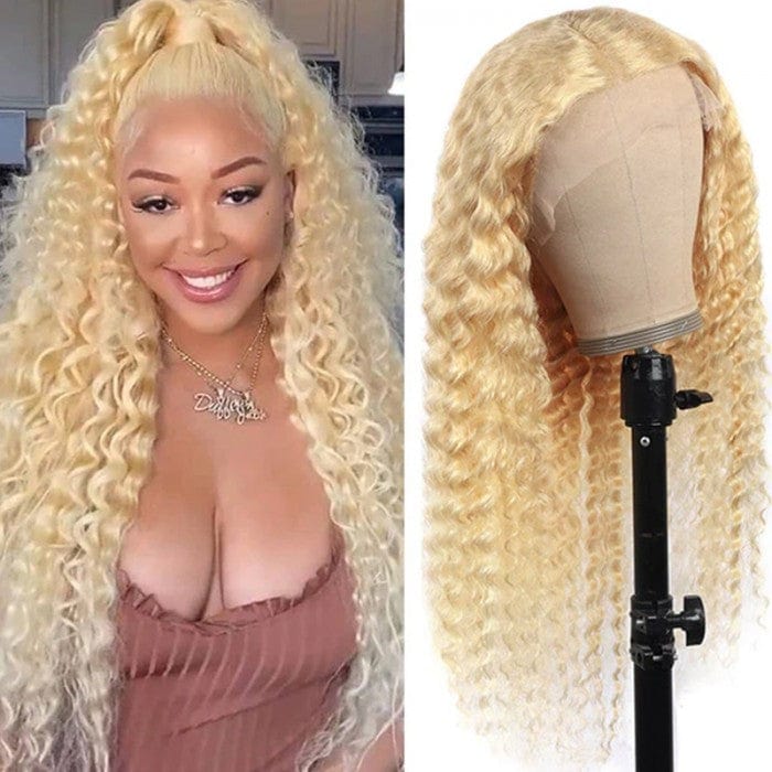 Queen Hair Inc Wholesale 10A Blonde 13x4 Lace Frontal Wig 180% Straight #613