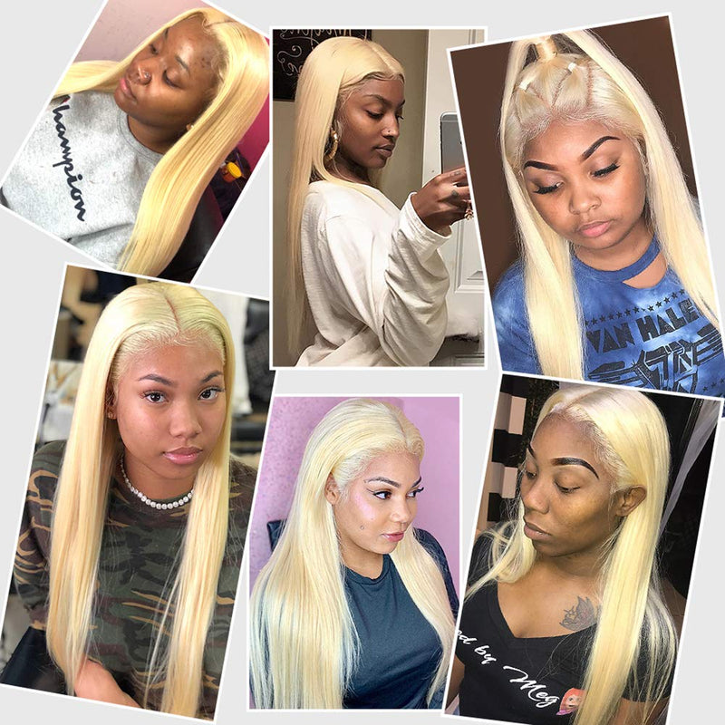 Queen Hair Inc Wholesale 10A Blonde 13x4 Lace Frontal Wig 180% Straight #613