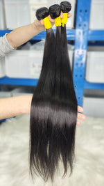 Queen Hair 10A Human Hair Bundles Hair Weave 10-30 Inch Straight Virgin Hair - 4 Texture #1b Color